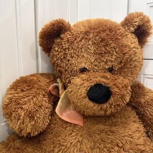 Vintage Toys R US Animal Alley Large Golden Brown Teddy Bear 36” Plush RARE